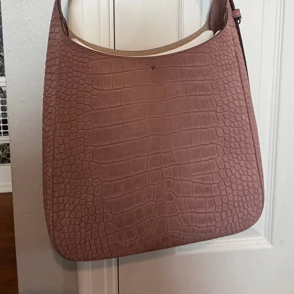 Tory Burch Embossed Thea Genuine Suede Slouchy Shoulder Bag with Pouch. NWT. - Picture 5 of 8